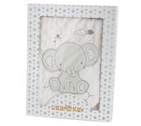 Creaciones Llopis Manta Doble Cara Elefante Bordado Verde 100X75 Cm