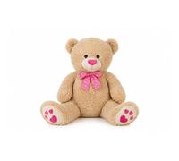 Creaciones Llopis Oso de Peluche Gigante 65 cm con Lazo Decorativo, Peluche Suave para Abrazar, Regalo Original para Niños, Adultos y Parejas Compañero de Abrazo y Decoración para Dormitorio (Beige)