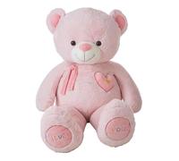 Creaciones Llopis - Oso y Perro de Peluche Gigante 140 cm - Animales de Peluche Grandes - Varios Modelos y Colores (Oso Love Rosa)