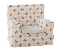 Creaciones Llopis Sillón Infantil Cuadrado para Niños y Niñas, Desenfundable, Fabricado en España (Ositos Corazón)