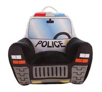 Creaciones Llopis Sillón Infantil para Niños y Niñas - Sillón Infantil Cómodo y Seguro, con Diseños de Vehículos (Policia Negro)