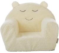 Creaciones Llopis Sillón Infantil para Niños y Niñas - Sofá Infantil Acolchado con Varios Diseños adorables - Fabricado en España (Borreguillo Amarillo)