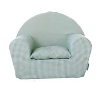 Creaciones Llopis Sillón Infantil para Niños y Niñas - Sofá Infantil Acolchado con Varios Diseños adorables - Fabricado en España (Vichy Agua Marina)