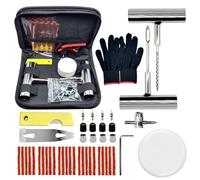 Creacloud kit profesional de reparación de pinchazos 45 pcs para coche, moto y todoterreno, neumático antipinchazos, mechas y clavos, para emergencias en carretera y montaña
