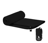 Creacloud Toalla Gimnasio Microfibra Grande/Pequeña, Absorbe al Instante, Antideslizante y Secado Rápido, Diseño Hombre/Mujer, Portátil para Deporte, Viajes y Entrenamiento (Negro, 120x60cm)