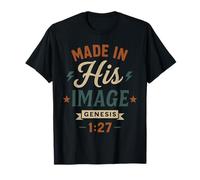 Creado A Su Imagen Génesis 1 27 - Vintage Christian Camiseta