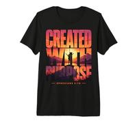 Creado con propósito Efesios 2:10 Versículo de la Biblia Cristiana Camiseta Premium