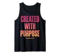 Creado con propósito Efesios 2:10 Versículo de la Biblia Cristiana Camiseta sin Mangas