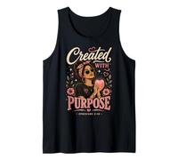 Creado con propósito Efesios 2:10 Versículo de la Biblia Cristiana Camiseta sin Mangas