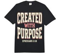Creado con propósito Efesios 2:10 Versículo de la Biblia Cristiana Comfort Colors Adult Heavyweight T-Shirt