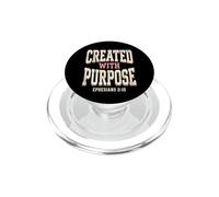 Creado con propósito Efesios 2:10 Versículo de la Biblia Cristiana PopSockets PopGrip para MagSafe