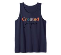 Creado con un propósito de inspiración de fe Cristiana Camiseta sin Mangas