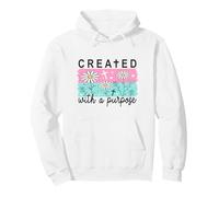 Creado con un propósito de Margaritas de fe Cristiana Sudadera con Capucha