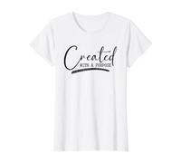 Creado con un propósito diseño Motivacional Camiseta gráfica económica, Mujer, Blanco, M
