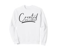 Creado con un propósito diseño Motivacional Sudadera
