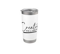 Creado con un propósito diseño motivacional Vaso térmico de acero inoxidable de doble pared