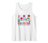 Creado con un propósito Jesús Christian Flower Wildflower Camiseta sin Mangas