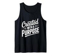 Creado con una Cita Motivacional inspiradora de propósito Camiseta sin Mangas