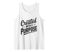 Creado con una Cita Motivacional inspiradora de propósito Camiseta sin Mangas