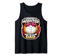Creado Monster She Calls Me Dad Voleibol Hija Volley Camiseta sin Mangas