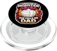 Creado Monster She Calls Me Dad Voleibol Hija Volley PopSockets PopGrip para MagSafe