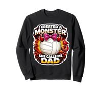 Creado Monster She Calls Me Dad Voleibol Hija Volley Sudadera