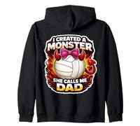 Creado Monster She Calls Me Dad Voleibol Hija Volley Sudadera con Capucha