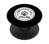 Creado para Adorar Inspiración Cristiana PopSockets PopGrip Adhesivo