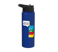 Creador de ladrillos de construcción de bloques con texto en inglés "I Hope You Step On Me" Stainless Steel Insulated Water Bottle