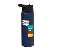 Creador de ladrillos de construcción de bloques con texto en inglés "I Hope You Step On Me" Stainless Steel Insulated Water Bottle