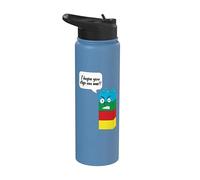 Creador de ladrillos de construcción de bloques con texto en inglés "I Hope You Step On Me" Stainless Steel Insulated Water Bottle