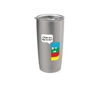 Creador de ladrillos de construcción de bloques con texto en inglés "I Hope You Step On Me" Vaso térmico de acero inoxidable de doble pared