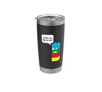 Creador de ladrillos de construcción de bloques con texto en inglés "I Hope You Step On Me" Vaso térmico de acero inoxidable de doble pared