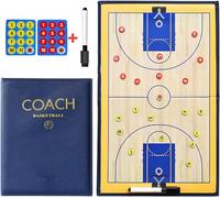 CREADY Pizarra Baloncesto Entrenador | Regalo Entrenador Baloncesto con Imanes Lapiceros | Carpeta Tactica Baloncesto | Pizarra Tactica Baloncesto | Regalos de Basket | Pizarra Basquet