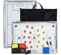 CREADY® Pizarra Entrenador de Futbol 44x31cm, Carpeta Táctica para Entrenar, Regalos para Entrenadores, Pizarra Magnetica Futbol, Pizarra Futbol Entrenador con Fichas Magnéticas y accesorios