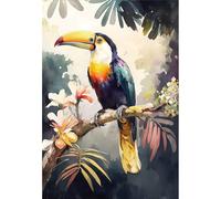 CREAFOMIFE Puzzle de 1000 Piezas para Adultos - Pintura al óleo Estilo tucán, Rompecabezas Grande, Regalo para Amantes de los Puzzles (70 x 51 cm)