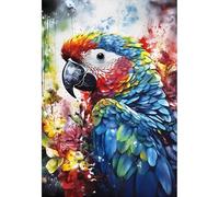 CREAFOMIFE Rompecabezas de 2000 piezas para adultos, rompecabezas grande duro, difícil, desafiante y colorido, regalo para los amantes de los rompecabezas y decoración del hogar, loro estilo pintura