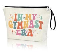 Creakraft in My Gymnast ERA Singer - Bolsa de cosméticos de viaje, accesorios de gimnasia, organizador de viaje, bolsa con cremallera, regalos de gimnasia para niñas y mujeres, White, 1 paquete de