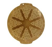 Crealys 535679 - Molde de silicona para 8 abetos, color dorado 27 cm, molde decorativo de árbol de silicona antiadherente
