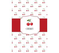 Cream and red simple cherries notebook: Size 6.125 " x 9.25 inches , 120 page , watercolour paper and pastel notebook