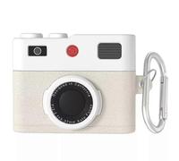 (Cream Beige) for AirPods 4th Generation Case, Retro 3D Camera Protective Silicone Skin Cover