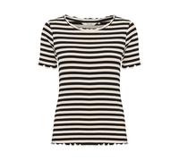 Cream Camiseta 'CRRibba' negro / offwhite, Talla L