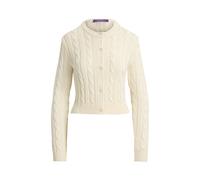Cream Cárdigan corto de seda en punto de ochos L