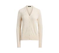 Cream Cárdigan estampado con cuello de pico S