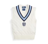 Cream Chaleco de algodón de Wimbledon XXS