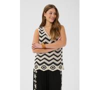 Cream Chaleco de punto 'CRJauie' beige claro / negro S-M EUR