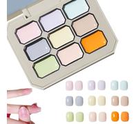 Cream Colorful Nail Polish Set,Solid cream Gel Glue Nail Polish Set,Long Lasting Solid Nail Polish Palette,Gel Nail Polish Colors,Without Fading Chipping Easily,Nail Polish Kit for Women Girls (03#)