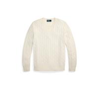 Cream El jersey de cachemira en punto de ochos XL