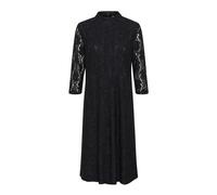 Cream - Elegante Vestido de Encaje en Pitch Black - Dresses - Mujer - Negro - M -