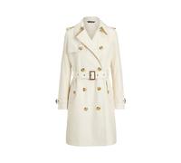 Cream Gabardina cruzada de mezcla de algodón S